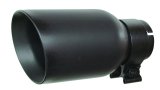 Go Rhino Exhaust Tip - Textured black - ID 2 1/2in x L 8in x OD 4in thumbnail 1