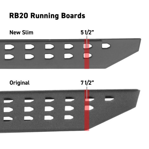 Go Rhino RB20 Slim Running Boards - Universal 87in. - Bedliner Coating thumbnail 5