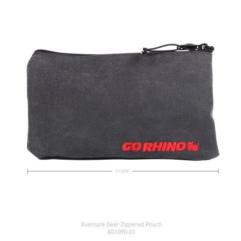 Go Rhino XVenture Gear Zipped Pouch - Large (12in. Wide Pocket / 6.5in. Hand Strap) Canvas - Black thumbnail 7
