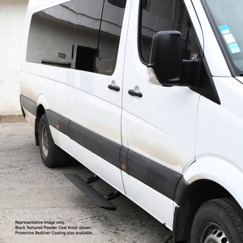 RealTruck 13-18 MB Sprinter 2500/3500 Van 3dr VoltStep Electric Running Board Kit - Bedliner Coat thumbnail 1