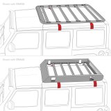 Go Rhino SRM Rack Rain Gutter Mount Kit - 4pc. (Mounts to Factory Rain Gutter/Drip Rail) thumbnail 7