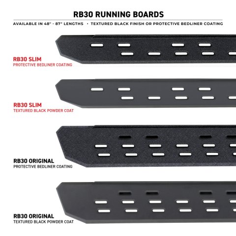 Go Rhino RB30 Slim Line Running Boards 68in. - Tex. Blk (Boards ONLY/Req. Mounting Brackets) thumbnail 2