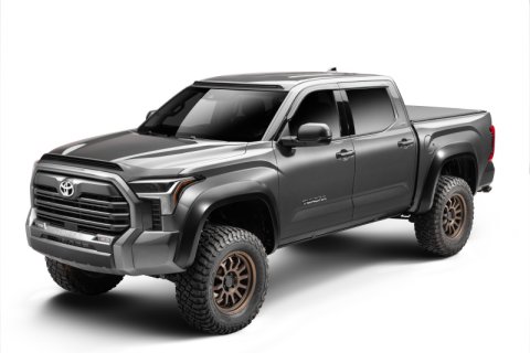 RealTruck 22-24 Toyota Tundra DC 4dr VoltStep Electric Running Board Kit (No Drill) - Tex. Blk thumbnail 3