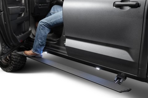 RealTruck 22-24 Toyota Tundra DC 4dr VoltStep Electric Running Board Kit (No Drill) - Tex. Blk thumbnail 5