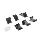 Go Rhino 07-18 Jeep Wrangler JKU 4dr Brackets for Dominator Xtreme Frame Slider - Tex. Blk thumbnail 1