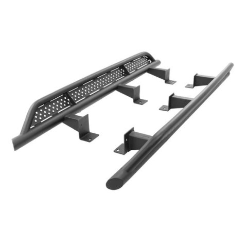 Go Rhino 07-18 Jeep Wrangler JKU 4dr Xtreme Frame Mount Sliders - Tex. Blk thumbnail 2