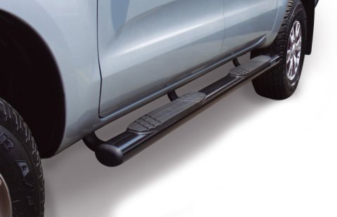 Go Rhino 4in OE Xtreme SideSteps - Black - 67in thumbnail 2