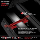 Go Rhino SRM500 Tri-Rail Kit (For 75in. Long Rack) - Tex. Blk (Rails ONLY - Req. Platform) thumbnail 9