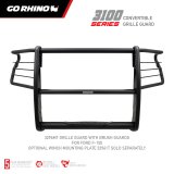 Go Rhino 18-20 Ford F-150 3100 Series StepGuard Center Grille + Brush Guard - Tex. Blk thumbnail 5