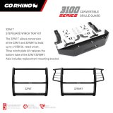 Go Rhino 18-20 Ford F-150 (Excl. APA/ACC Models) 3100 Series StepGuard Center Grille ONLY - Tex. Blk thumbnail 9