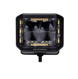 Go Rhino Xplor Blackout Combo Series Cube Sideline LED Spot Lights w/ Amber 4x3 - Blk (Pair) thumbnail 4