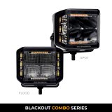 Go Rhino Xplor Blackout Combo Series Cube Sideline LED Spot Lights w/ Amber 4x3 - Blk (Pair) thumbnail 8