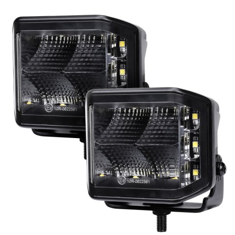 Go Rhino Xplor Blackout Series Cube LED Sideline Flood Light Kit (Surface Mount) 4x3 - Blk (Pair) thumbnail 2