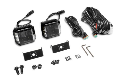 Go Rhino Xplor Blackout Series Cube LED Sideline Flood Light Kit (Surface Mount) 4x3 - Blk (Pair) thumbnail 6