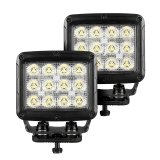 Go Rhino Xplor Bright Series Rectangle Single LED Spot Light Kit (Surface Mount) 5in. - Blk (Pair) thumbnail 1