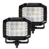 Go Rhino Xplor Bright Series Sideline Cube LED Flood Light Kit (Surface Mount) 4x3 - Blk (Pair) thumbnail 1