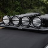 Go Rhino Xplor Blackout Series Round Single LED Spot Light Kit w/DRL (Surface Mount) 9in. - Blk thumbnail 4