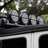 Go Rhino Xplor Blackout Series Round Single LED Spot Light Kit w/DRL (Surface Mount) 9in. - Blk thumbnail 5