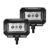 Go Rhino Xplor Bright Series Rectangle LED Flood Light Kit (Surface/Thread Std Mnt) 3x2 - Blk (Pair) thumbnail 1