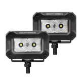 Go Rhino Xplor Bright Series Rectangle LED Flood Light Kit (Surface/Thread Std Mnt) 3x2 - Blk (Pair) thumbnail 2