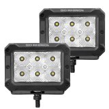 Go Rhino Xplor Bright Series Rectangle LED Flood Light Kit (Surface/Thread Std Mnt) 4x3 - Blk (Pair) thumbnail 1