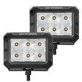 Go Rhino Xplor Bright Series Rectangle LED Flood Light Kit (Surface/Thread Std Mnt) 4x3 - Blk (Pair) thumbnail 2