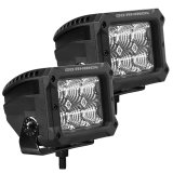 Go Rhino Xplor Bright Series Rectangle LED Flood Light Kit (Surface/Thread Std Mnt) 4x3 - Blk (Pair) thumbnail 4
