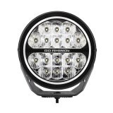 Go Rhino Xplor Blackout Series Round LED Spot Light Beam w/DRL (Surface/Thread Stud Mnt) 7in. - Blk thumbnail 2
