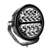 Go Rhino Xplor Blackout Series Round LED Spot Light Beam w/DRL (Surface/Thread Stud Mnt) 7in. - Blk thumbnail 4