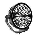 Go Rhino Xplor Blackout Series Round LED Spot Light Beam w/DRL (Surface/Thread Stud Mnt) 7in. - Blk thumbnail 9