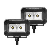 Go Rhino Xplor Bright Series Rectangle LED Spot Light Kit (Surface/Thread Stud Mnt) 3x2 - Blk (Pair) thumbnail 1