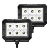 Go Rhino Xplor Bright Series Rectangle LED Spot Light Kit (Surface/Thread Stud Mnt) 4x3 - Blk (Pair) thumbnail 2