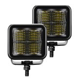Go Rhino Xplor Blackout Series Cube LED Flood Light Kit (Surface/Threaded Stud Mnt) 3x3 - Blk (Pair) thumbnail 1