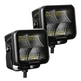 Go Rhino Xplor Blackout Series Cube LED Flood Light Kit (Surface/Threaded Stud Mnt) 3x3 - Blk (Pair) thumbnail 7
