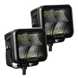 Go Rhino Xplor Blackout Series Cube LED Flood Light Kit (Surface/Threaded Stud Mnt) 3x3 - Blk (Pair) thumbnail 8