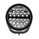 Go Rhino Xplor Blackout Series Round LED Driving Light w/DRL (Surface/Threaded Stud Mnt) 7in. - Blk thumbnail 2