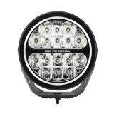 Go Rhino Xplor Blackout Series Round LED Driving Light w/DRL (Surface/Threaded Stud Mnt) 7in. - Blk thumbnail 3