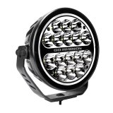 Go Rhino Xplor Blackout Series Round LED Driving Light w/DRL (Surface/Threaded Stud Mnt) 7in. - Blk thumbnail 5