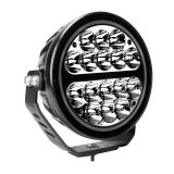 Go Rhino Xplor Blackout Series Round LED Driving Light w/DRL (Surface/Threaded Stud Mnt) 7in. - Blk thumbnail 6