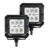 Go Rhino Xplor Bright Series Cube LED Flood Light Kit (Surface/Threaded Stud Mount) 3x3 - Blk (Pair) thumbnail 2