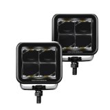 Go Rhino Xplor Blackout Series Cube LED Spot Light Kit (Surface/Threaded Stud Mnt) 2x2 - Blk (Pair) thumbnail 3