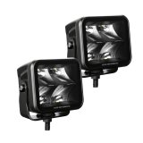 Go Rhino Xplor Blackout Series Cube LED Spot Light Kit (Surface/Threaded Stud Mnt) 2x2 - Blk (Pair) thumbnail 4