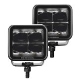 Go Rhino Xplor Blackout Series Cube LED Spot Light Kit (Surface/Threaded Stud Mnt) 3x3 - Blk (Pair) thumbnail 1