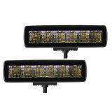 Go Rhino Xplor Blackout Series Sixline LED Flood Light Kit (Surface/Threaded Stud Mnt) - Blk (Pair) thumbnail 1