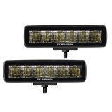 Go Rhino Xplor Blackout Series Sixline LED Flood Light Kit (Surface/Threaded Stud Mnt) - Blk (Pair) thumbnail 3