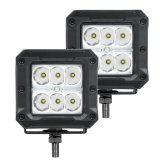 Go Rhino Xplor Bright Series Cube LED Spot Light Kit (Surface/Threaded Stud Mount) 3x3 - Blk (Pair) thumbnail 1