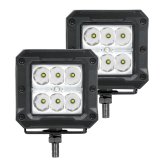 Go Rhino Xplor Bright Series Cube LED Spot Light Kit (Surface/Threaded Stud Mount) 3x3 - Blk (Pair) thumbnail 2