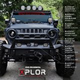 Go Rhino Xplor Blackout Combo Series Dbl Row LED Light Bar w/Amber (Side/Track Mount) 40in. - Blk thumbnail 9