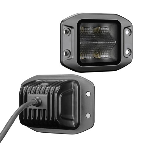 Go Rhino Xplor Blackout Series Cube LED Flood Light Kit (Flush Mount) 3x3 - Blk (Pair) thumbnail 2