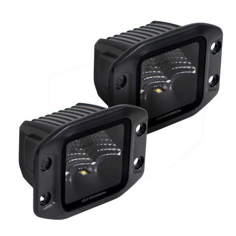 Go Rhino Xplor Blackout Series Cube LED Flood Light Kit (Flush Mount) 3x3 - Blk (Pair) thumbnail 8